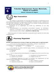 Aralin 6: Teknikal.